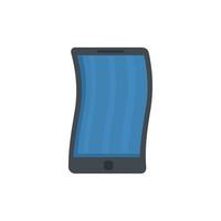 Foldable cellphone icon flat isolated vector