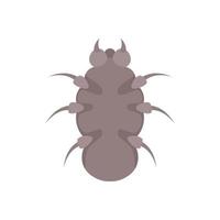 Danger bug icon flat isolated vector