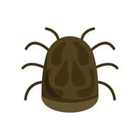 bug enfermedad icono plano aislado vector