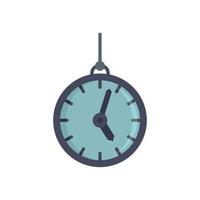 Hypnosis pendulum clock icon flat isolated vector