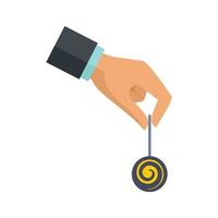 Hypnosis pendulum icon flat isolated vector