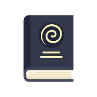 Hypnosis book icon flat isolated vector