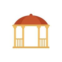 Bower gazebo icon flat isolated vector