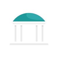 Pergola gazebo icon flat isolated vector