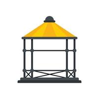 Arbor gazebo icon flat isolated vector