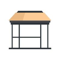 Park gazebo icon flat isolated vector