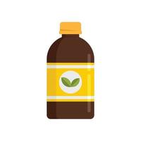 Plants cough syrup icon flat isolated vector