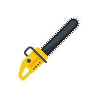 Industry chainsaw icon flat isolated vector