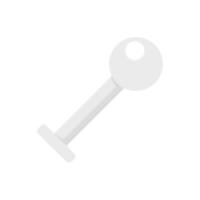 Ball piercing icon flat isolated vector