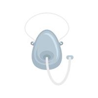 Anesthesia face mask icon flat isolated vector