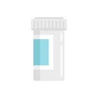 Anesthesia pill jar icon flat isolated vector