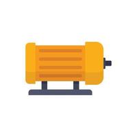 Industrial electric motor icon flat isolated vector