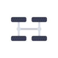 Car chassis icon flat isolated vector