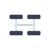 Car chassis icon flat isolated vector