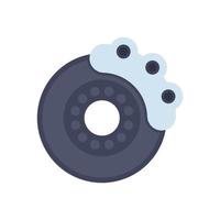 Car brake disk icon flat isolated vector