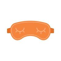 Fun sleeping mask icon flat isolated vector