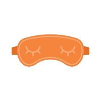 Fun sleeping mask icon flat isolated vector