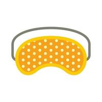 Insomnia sleeping mask icon flat isolated vector