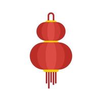 Asian chinese lantern icon flat isolated vector