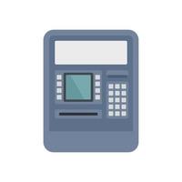 Insert atm card icon flat isolated vector