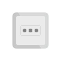 Type L power socket icon flat isolated vector