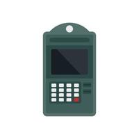 Atm online pay icon flat isolated vector