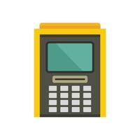 atm efectivo débito icono plano aislado vector