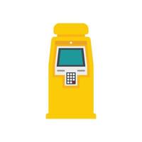 Atm machine icon flat isolated vector