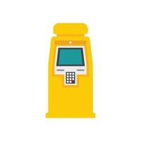 Atm machine icon flat isolated vector