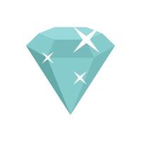 Shiny game diamond icon flat isolated vector