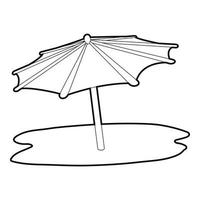 Beach umbrella icon, isometric 3d style vector
