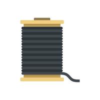 Contruction wire coil icon flat isolated vector