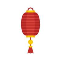 Silk chinese lantern icon flat isolated vector