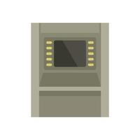 atm moderno chip icono plano aislado vector