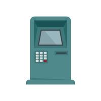 banco tarjeta atm icono plano aislado vector