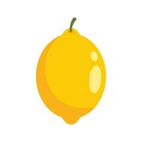 Yellow lemon icon flat isolated vector