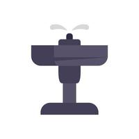 Drop drinking fountain icon flat isolated vector