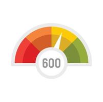 Benchmark level icon flat isolated vector