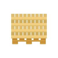 Wood pallet icon flat isolated vector