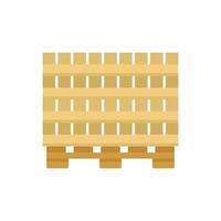 Wood pallet icon flat isolated vector