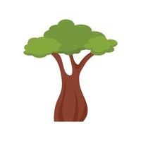 icono de árbol de nigeria vector aislado plano