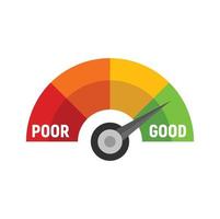 Good scale score icon flat isolated vector