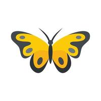 vector aislado plano de icono de mariposa de primavera