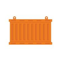 Express cargo container icon flat isolated vector