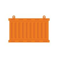 Express cargo container icon flat isolated vector