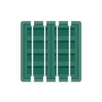 Ship cargo container icon flat isolated vector