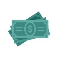 Money cash icon flat isolated vector