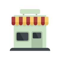 Street modern shop icon flat isolated vector