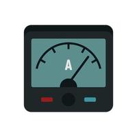 Amperemeter icon flat isolated vector