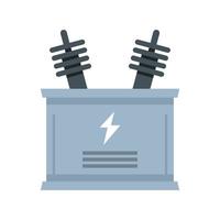 Electric transformer icon flat isolated vector